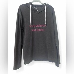 Gray “More Science, Less Fiction” Hoodie XL | Spreadshirt Graphic Sweatshirt